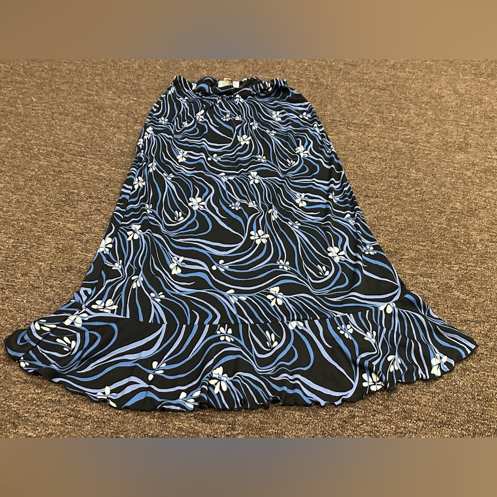 EUC! Clothing Company Notations S Elegant Blue and Black Women's Skirt